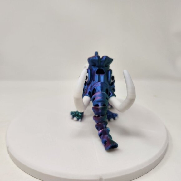 3D Printed Flexi Factory Articulated Mammoth Dinosaur Skeleton 7" x 4" - Picture 2 of 7